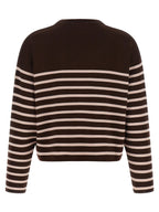 Moncler Striped Sweater With Embroidery
