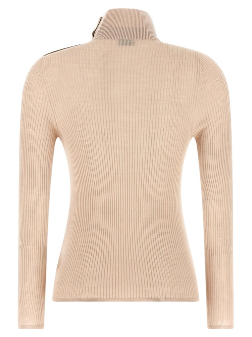 Moncler Textured Wool Turtleneck Sweater