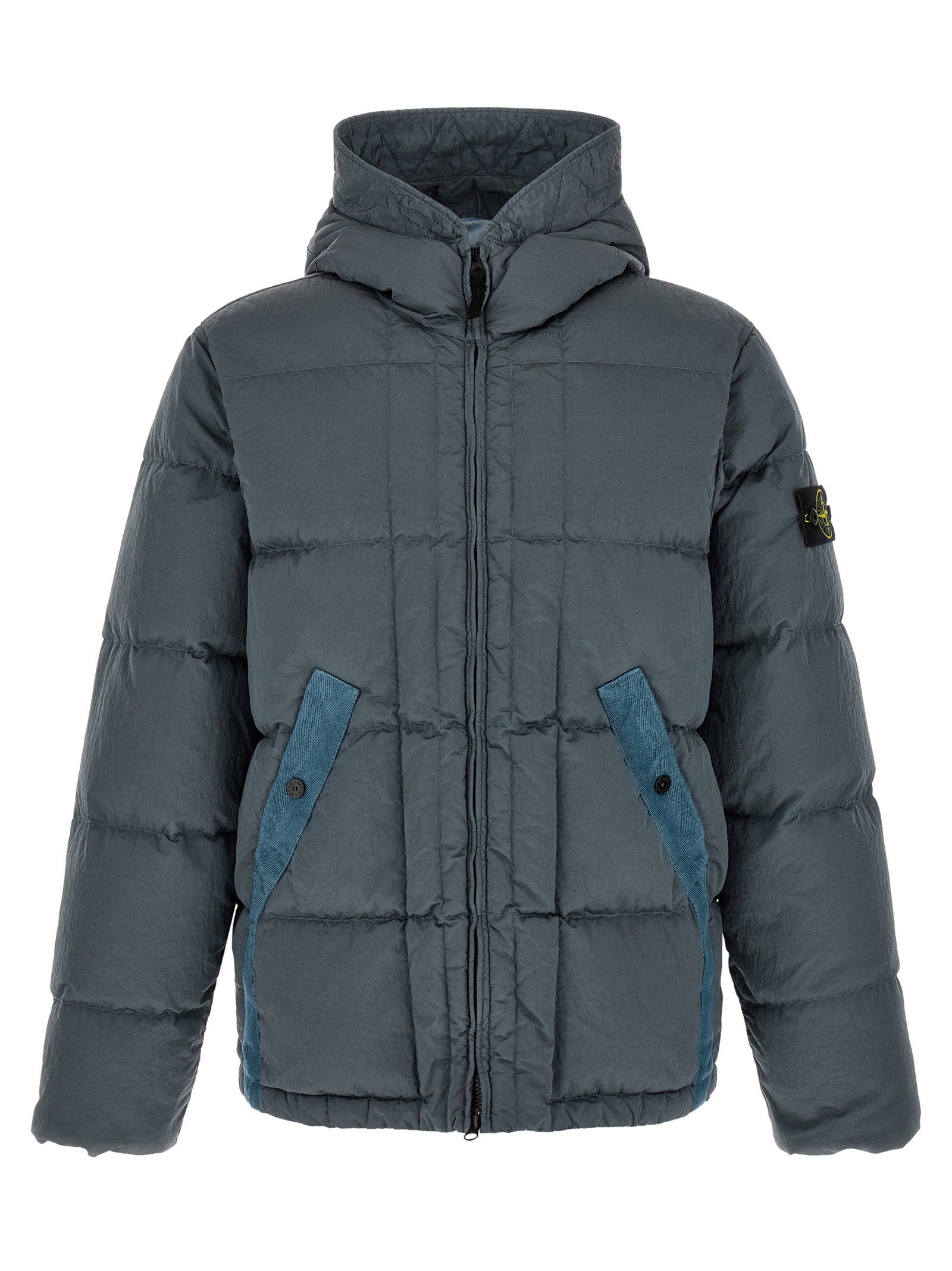 Stone Island Crumpled Effect Down Jacket