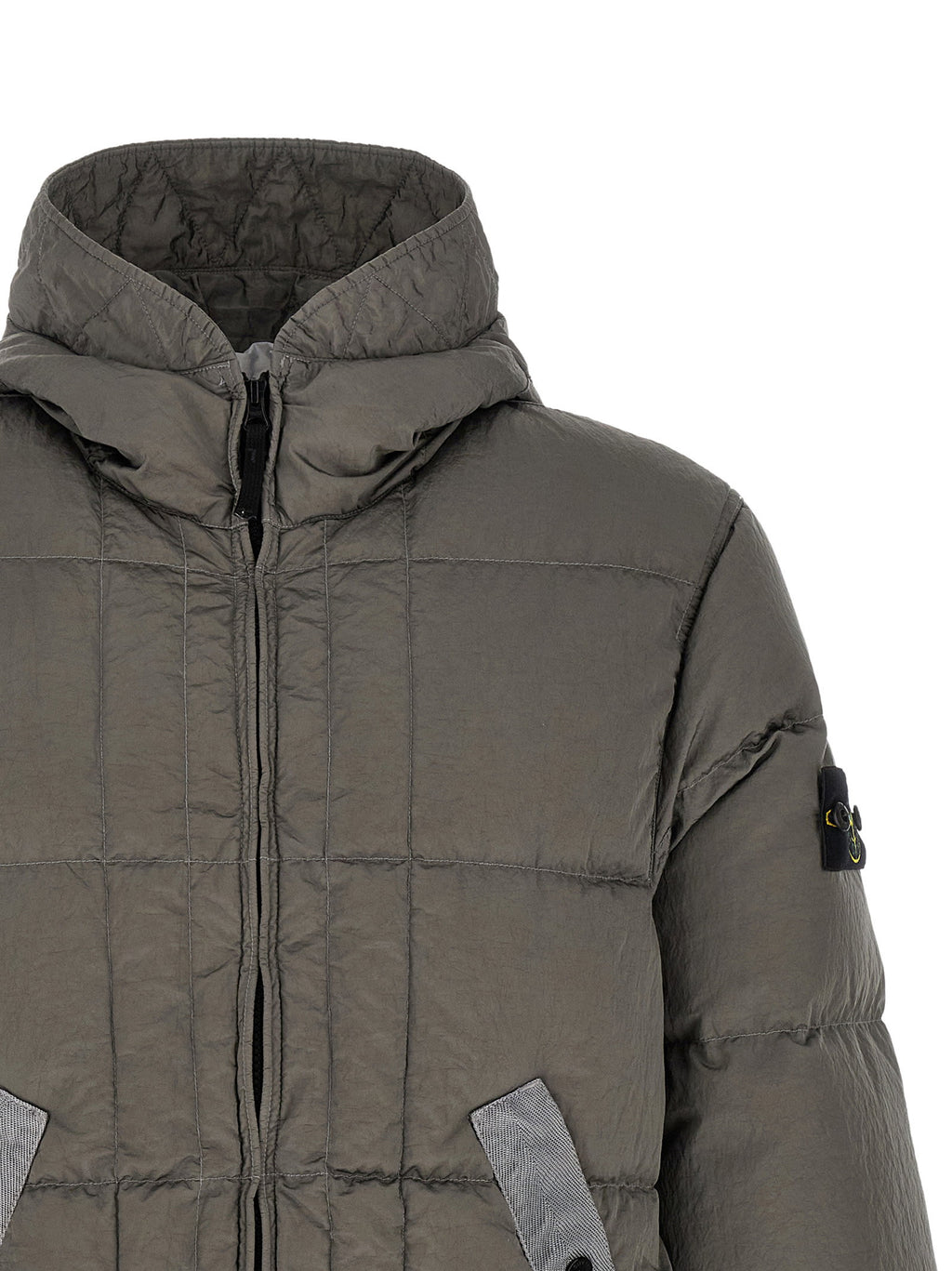 Stone Island Crumpled Effect Down Jacket