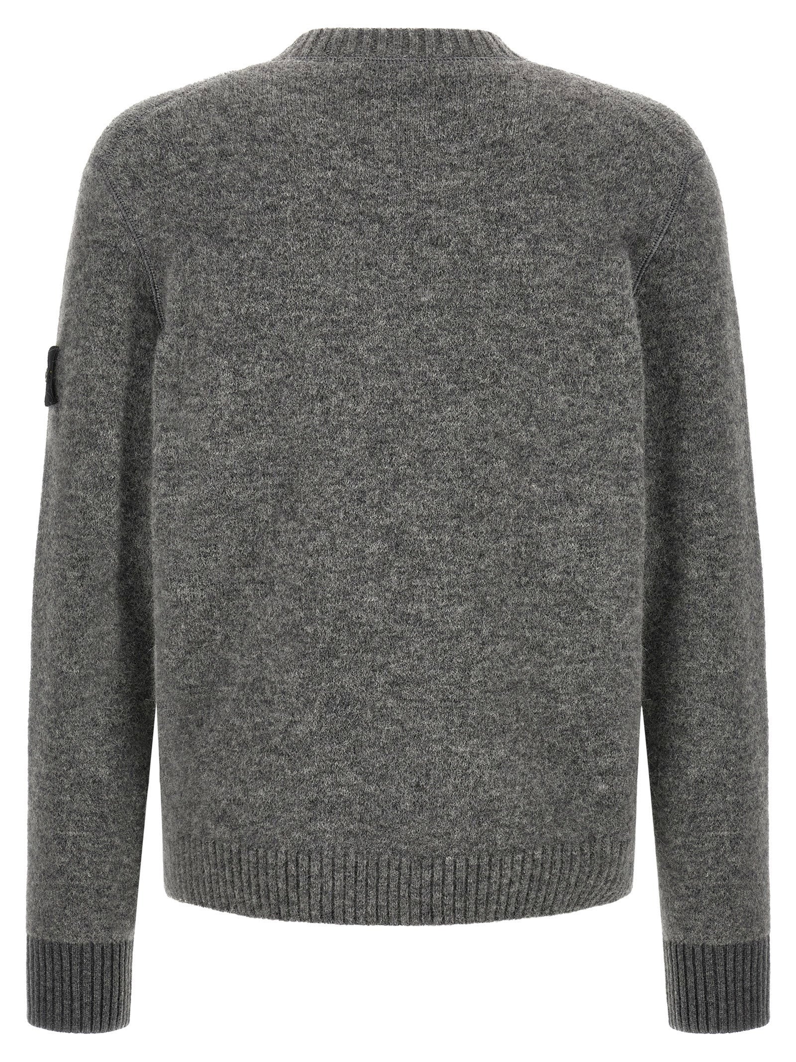 Stone Island 5100050 Crew Neck Sweater With Logo Badge