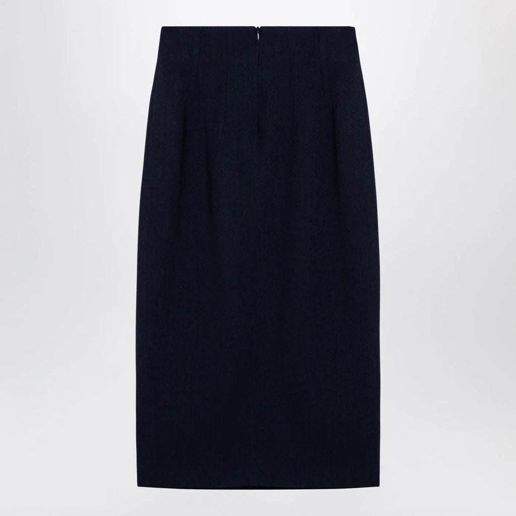 Margaux Lönnberg Navy blue wool-blend Marlo skirt