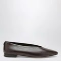 Jimmy Choo Chocolate Leather Margot Ballet Flats