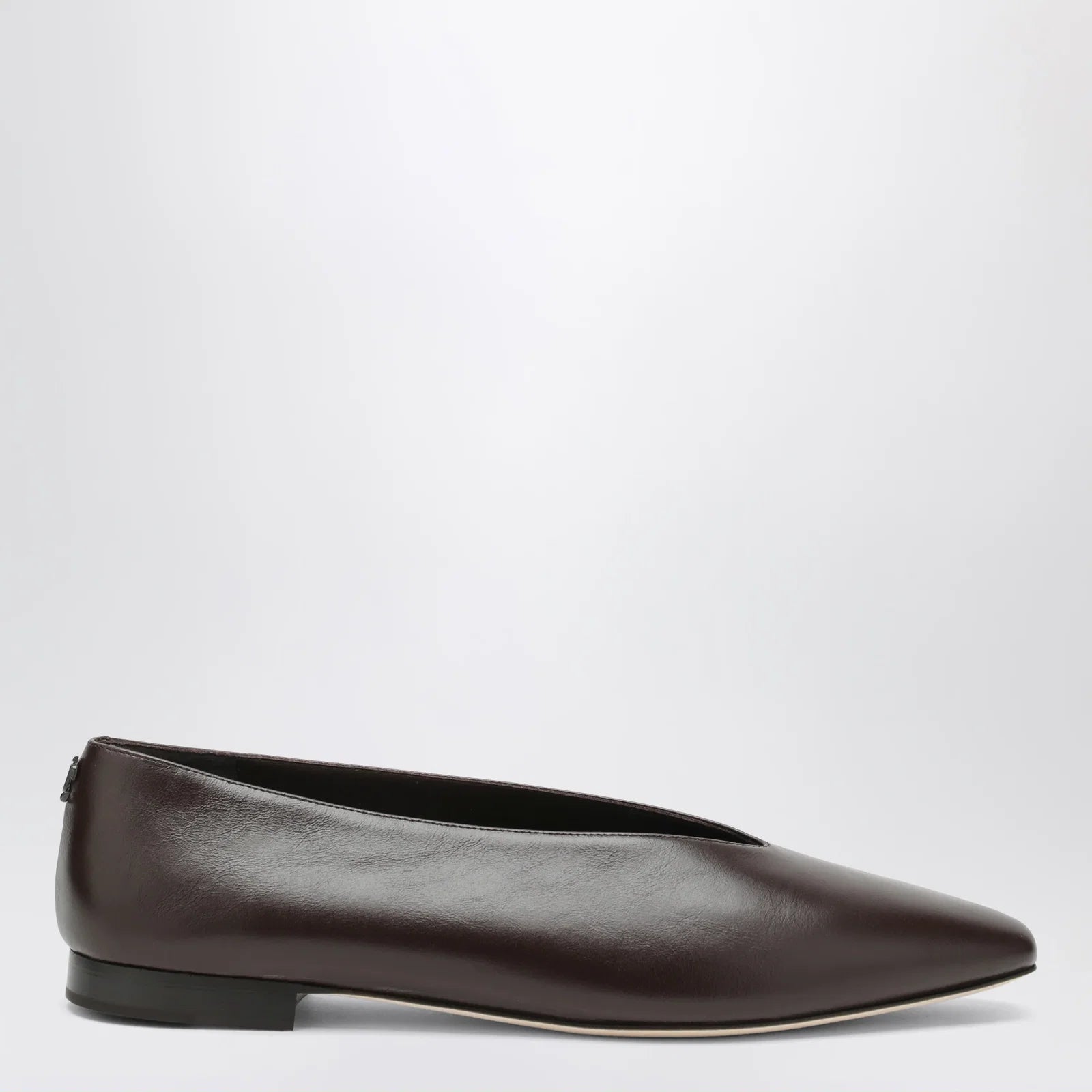 Jimmy Choo Chocolate Leather Margot Ballet Flats