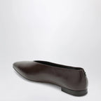 Jimmy Choo Chocolate Leather Margot Ballet Flats