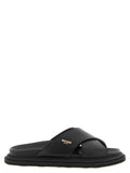 Moschino Leather Sabots With Logo