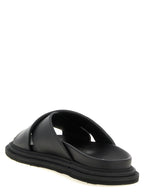 Moschino Leather Sabots With Logo