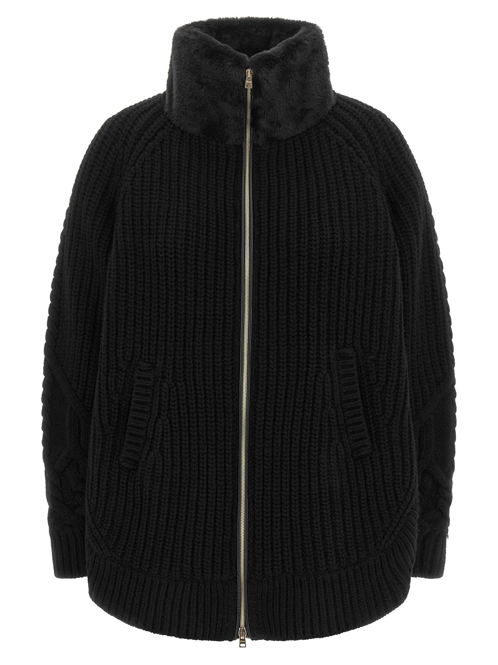Herno Cardigan With Fur Insert