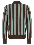 Alberto Biani Striped Knit Polo Shirt