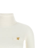 Elisabetta Franchi Turtleneck Embroidery à Jour
