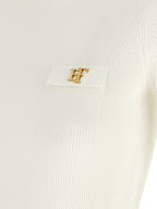 Elisabetta Franchi Turtleneck Embroidery à Jour