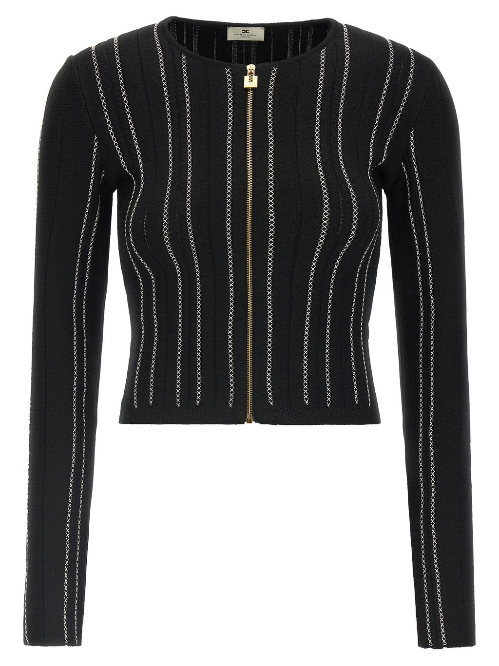 Elisabetta Franchi Cropped Knit Cardigan