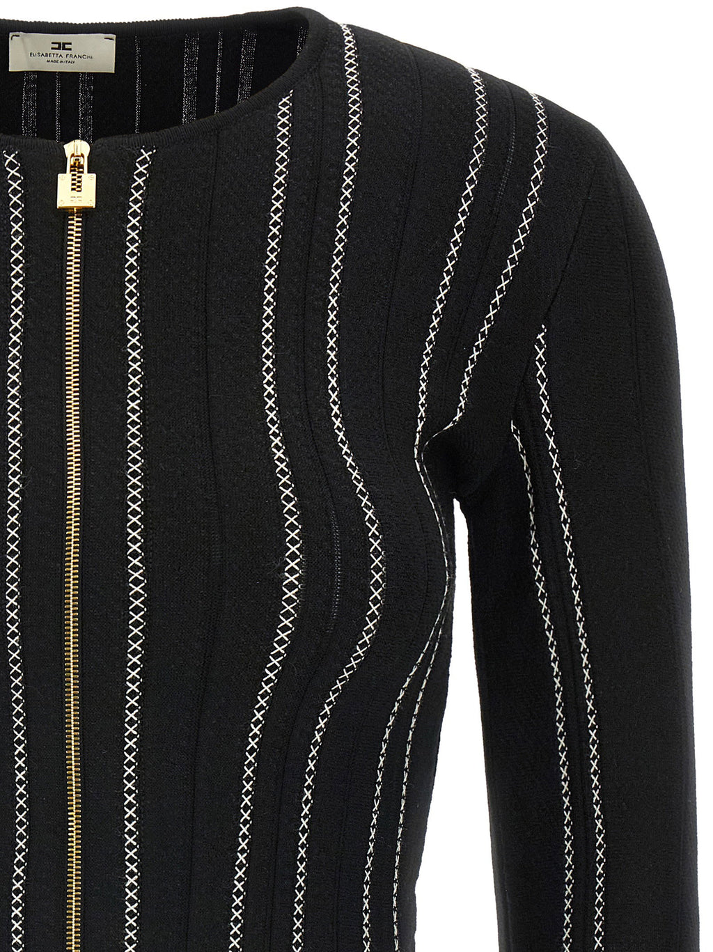 Elisabetta Franchi Cropped Knit Cardigan