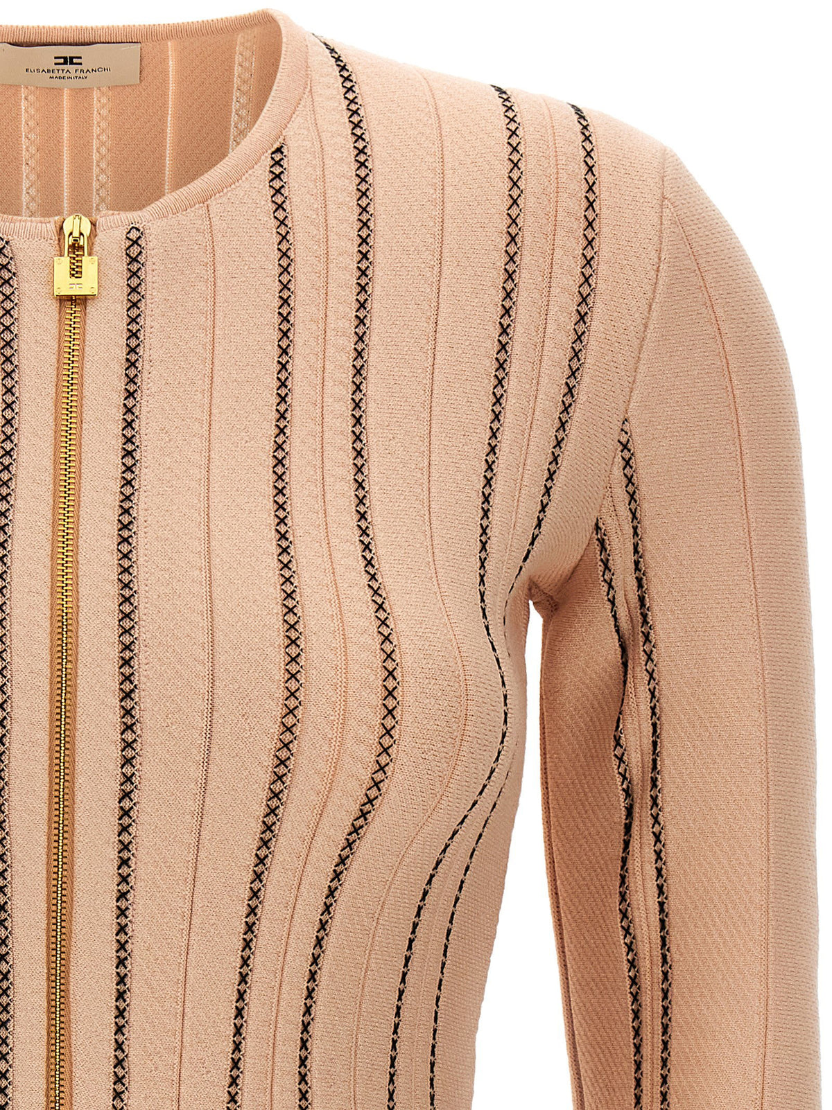 Elisabetta Franchi Cropped Knit Cardigan