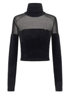Elisabetta Franchi Brushed Insert Turtleneck Sweater