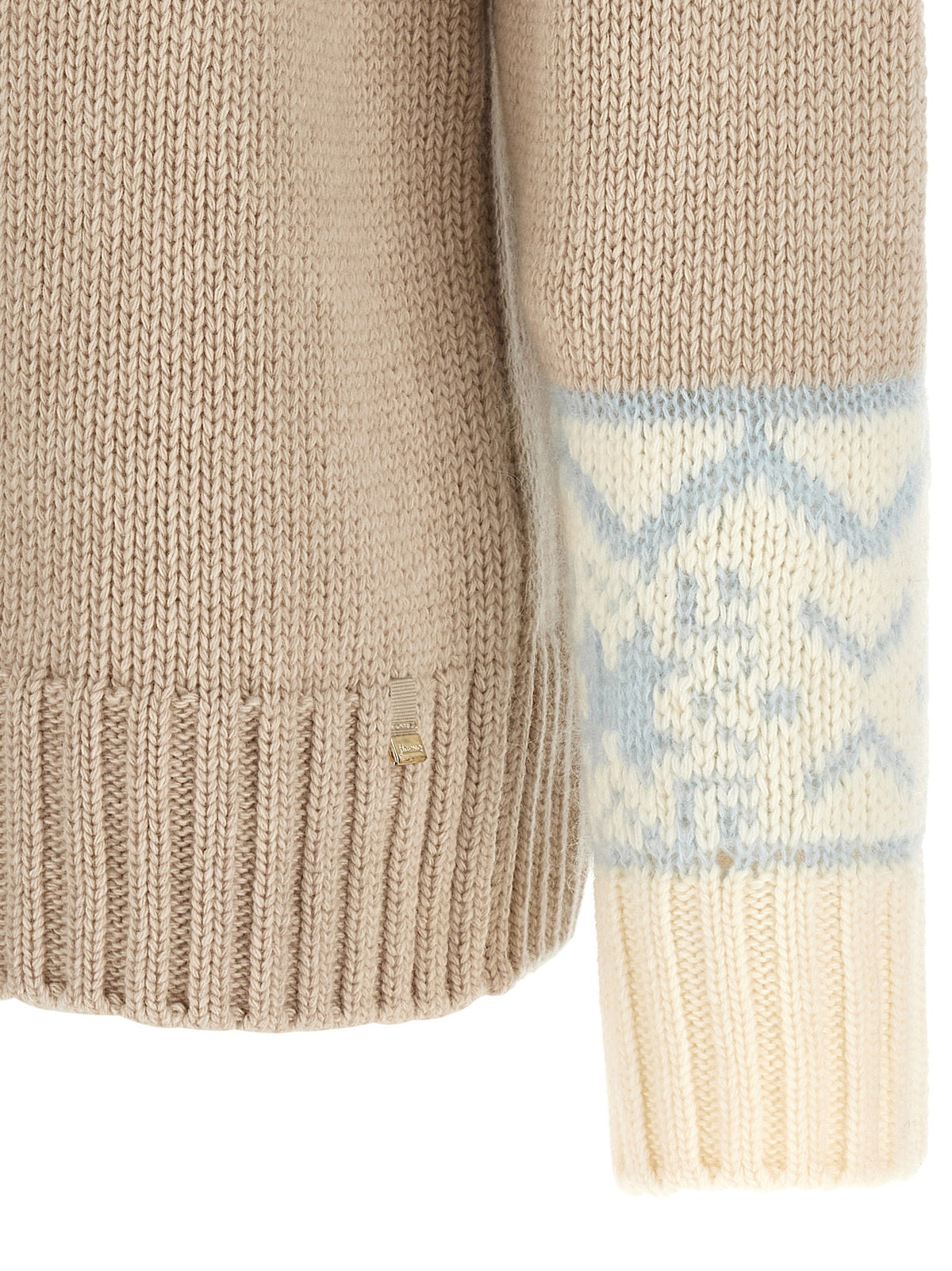 Herno Wool And Cashmere Sweater With Intarsia