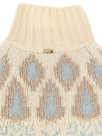 Herno Wool And Cashmere Sweater With Intarsia