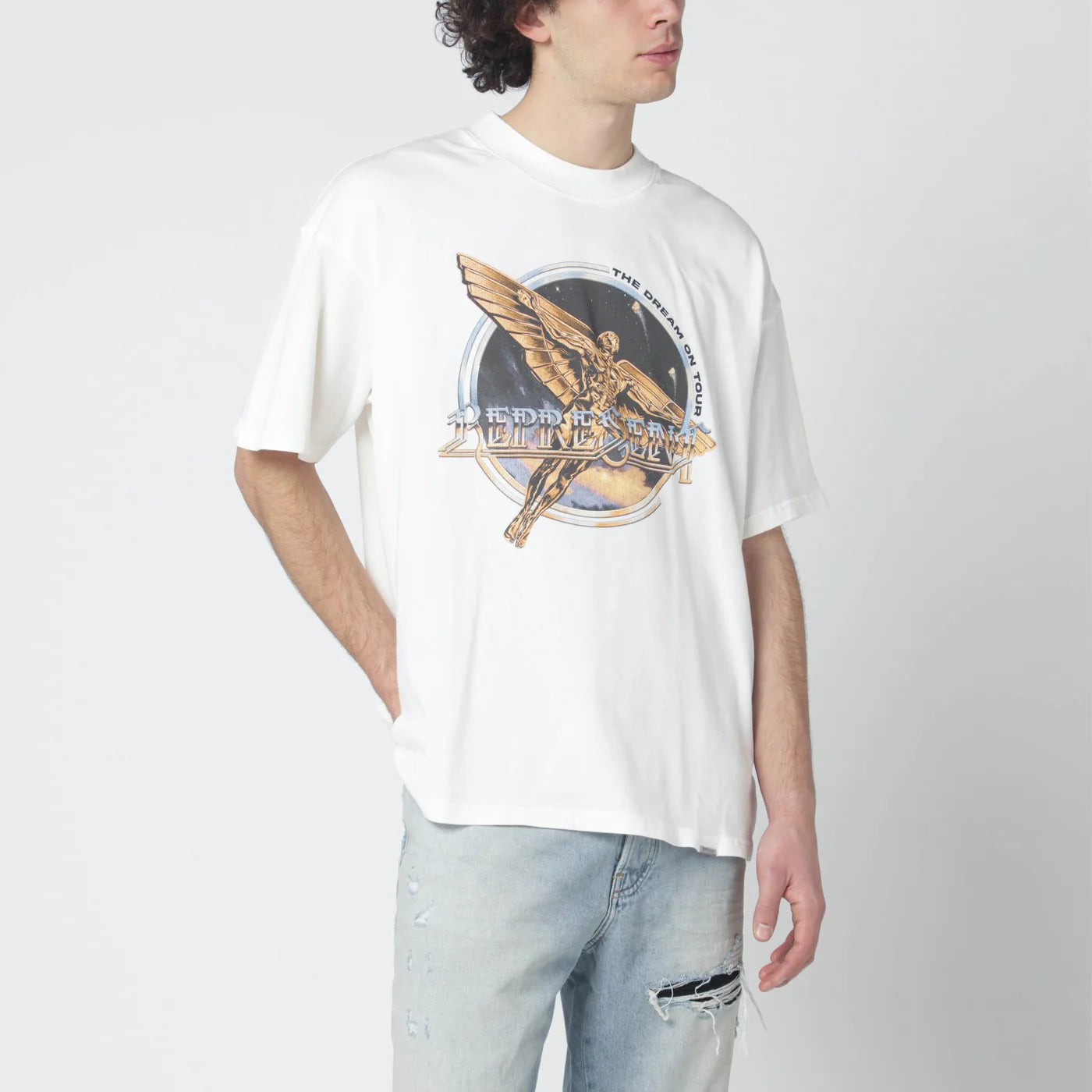 Represent White sweatshirt with logo print