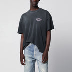 Represent Used-effect cotton T-shirt in washed black