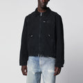 Represent Long-sleeve zip-up cotton jacket in black