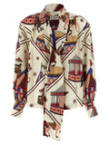Alberto Biani Lavallière Collar Shirt