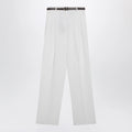 Max Mara Studio White cotton trousers