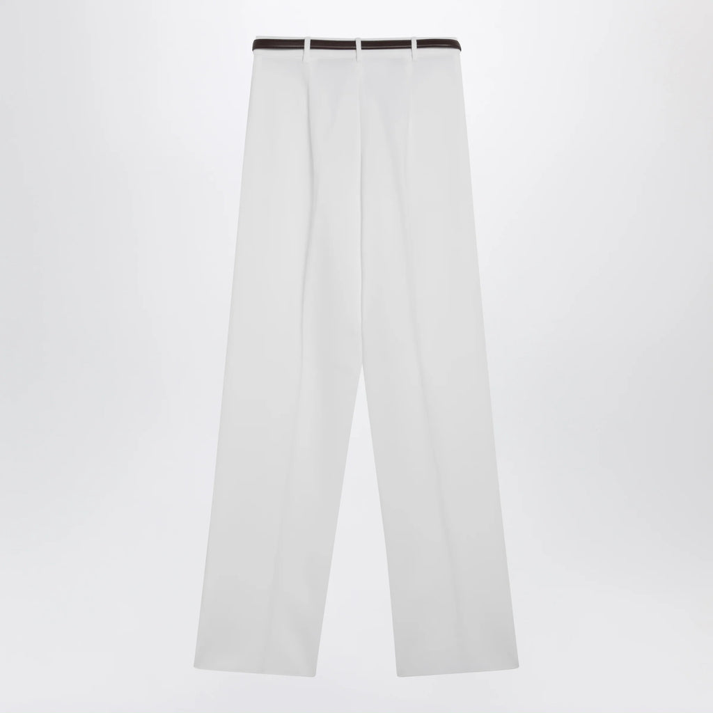 Max Mara Studio White cotton trousers