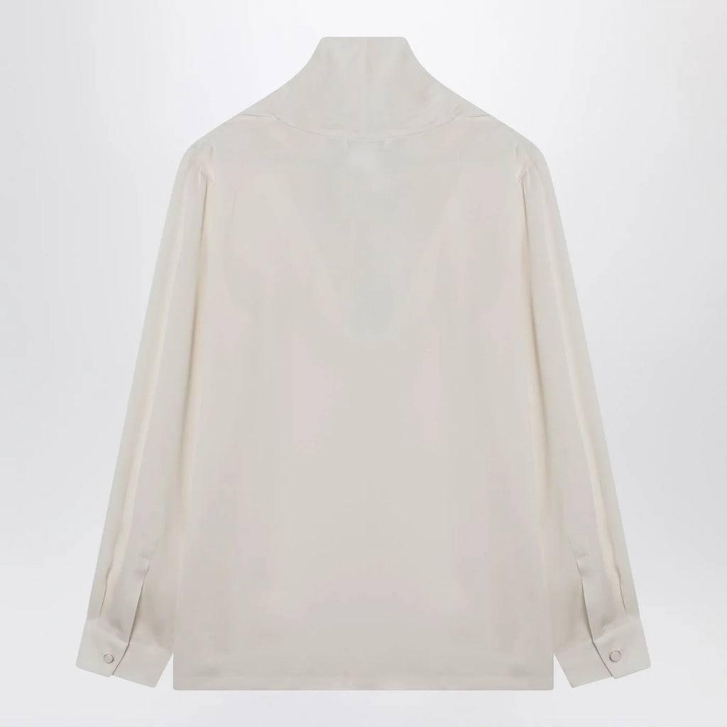 Max Mara Ivory silk charmeuse blouse