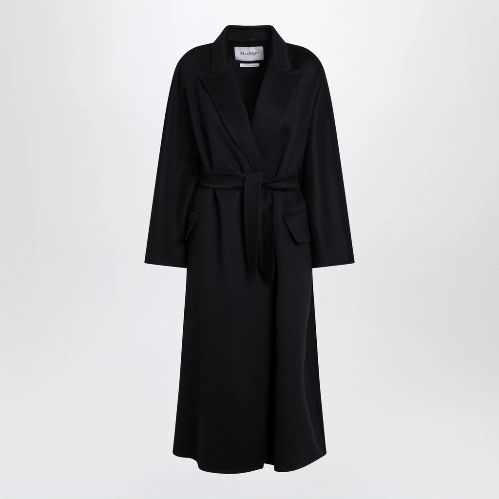 Max Mara Navy cashmere wrap coat