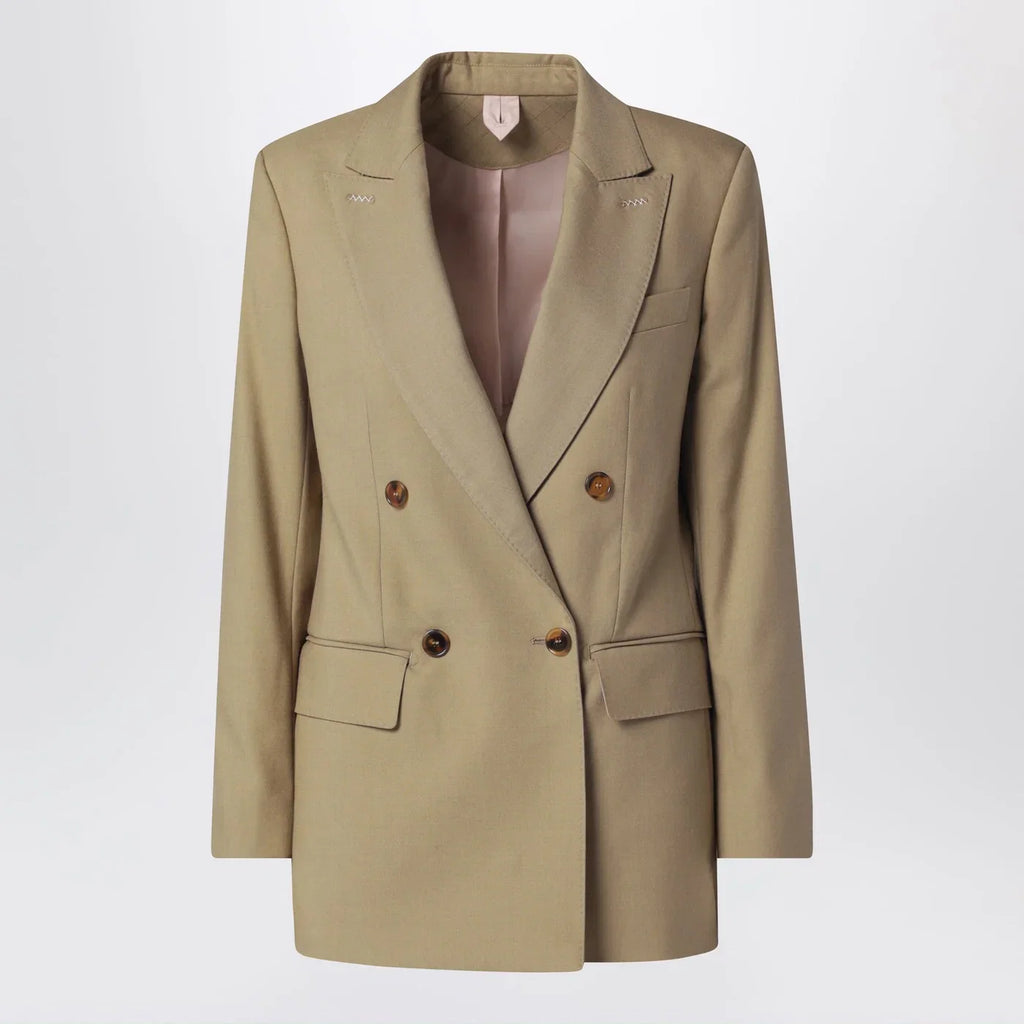 Max Mara Camel wool-blend double-breasted jacket