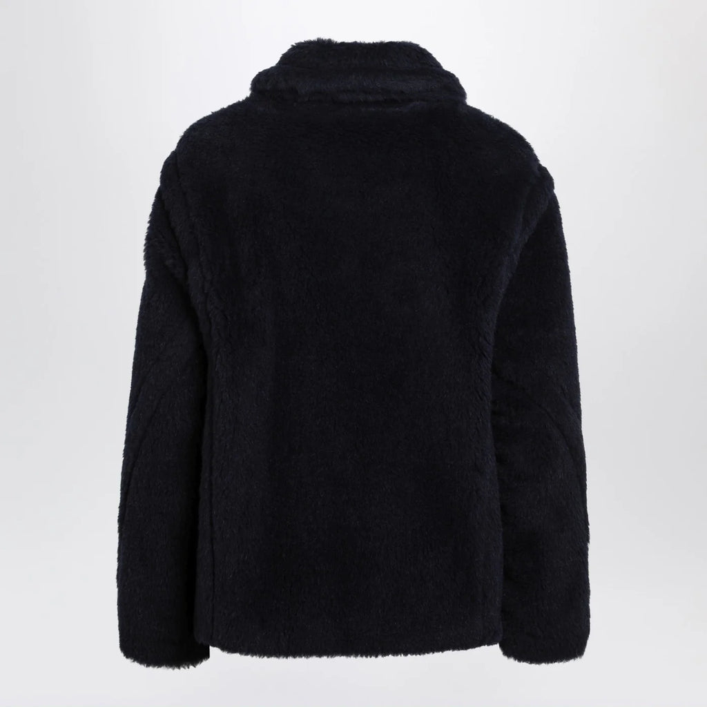 Max Mara Navy faux-fur coat