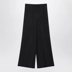 Max Mara Wide-leg blue silk trousers