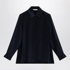 Max Mara Navy blue silk shirt