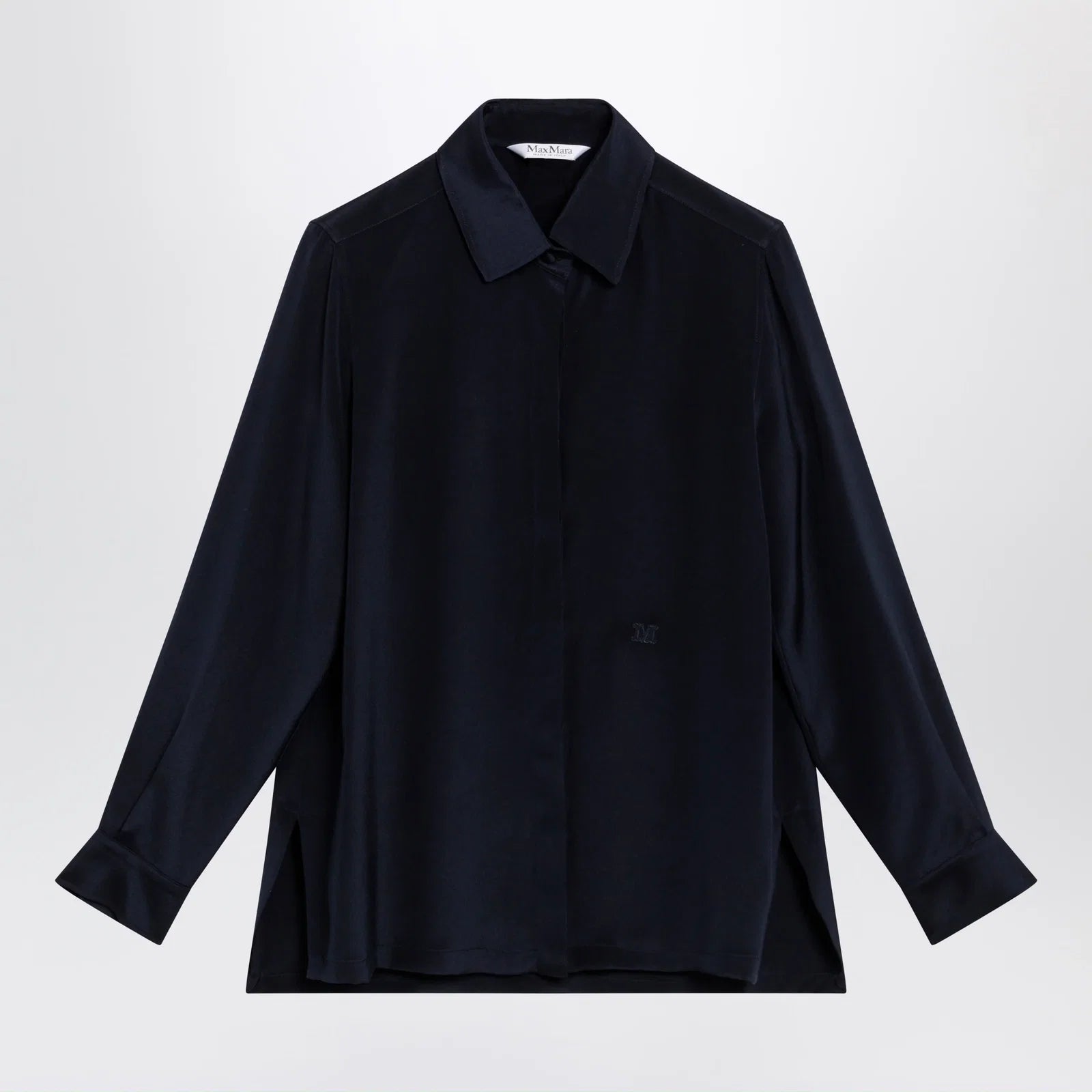 Max Mara Navy blue silk shirt