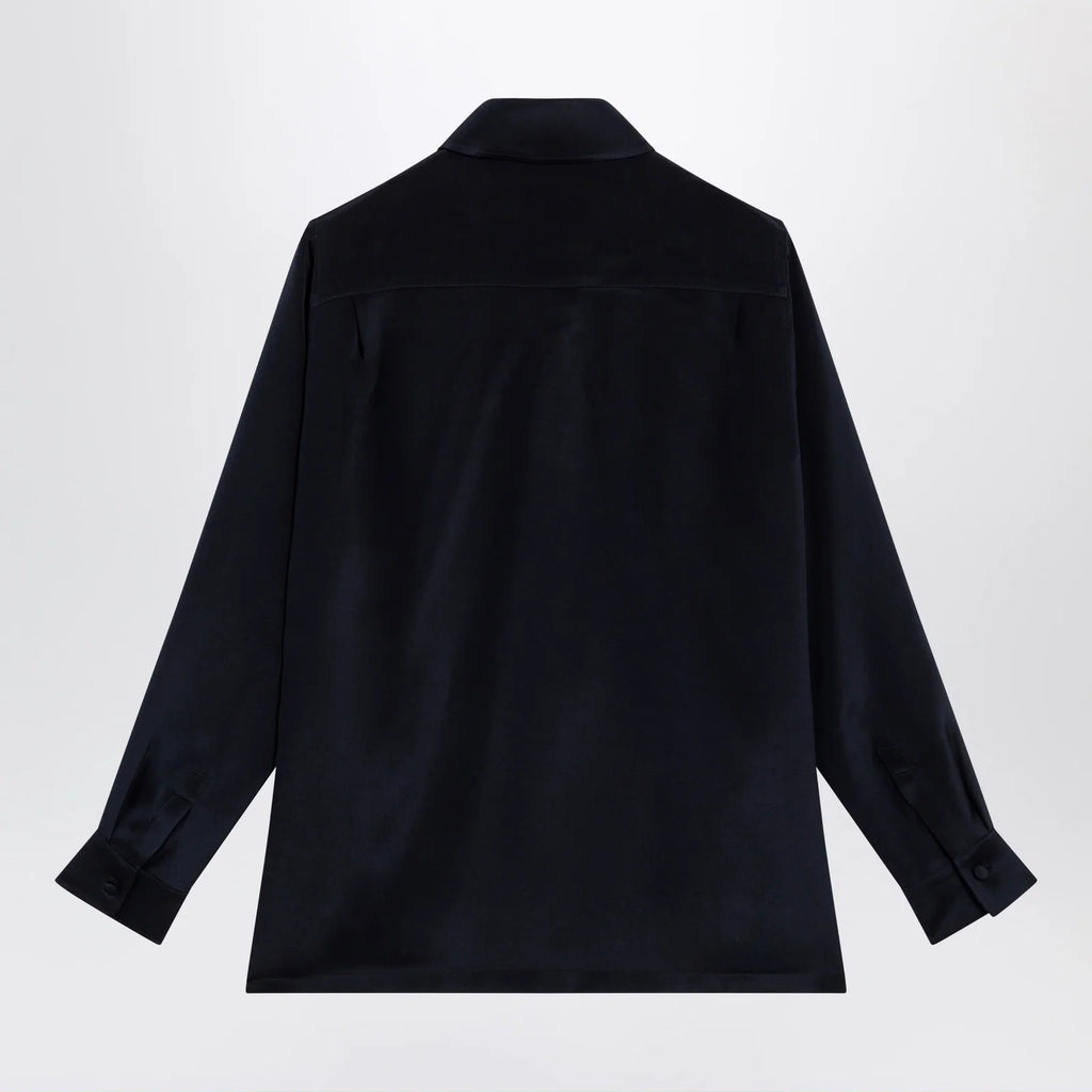 Max Mara Navy blue silk shirt