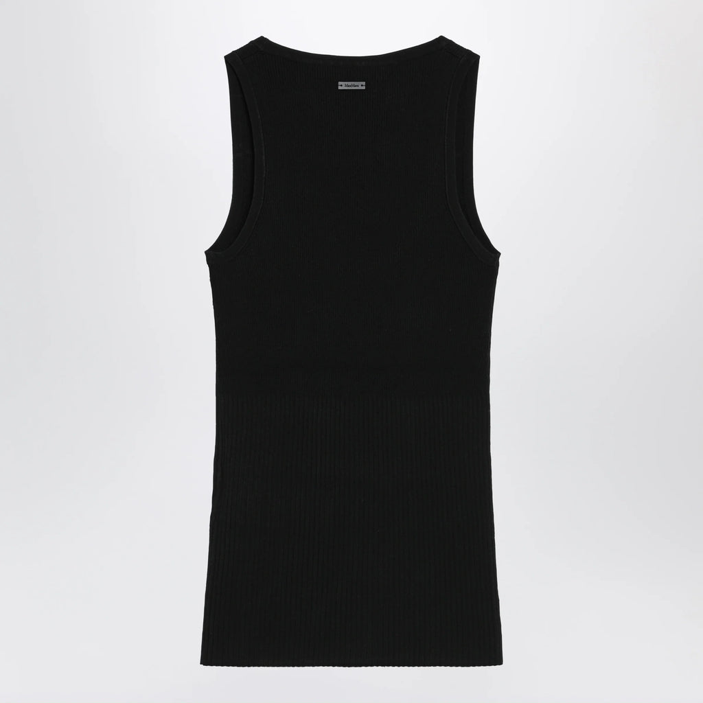 Max Mara Black ribbed tank top