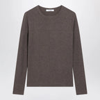 Max Mara Long-Sleeve T-Shirt in Dark Khaki Jersey
