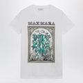 Max Mara Optical white cotton jersey T-shirt with front print