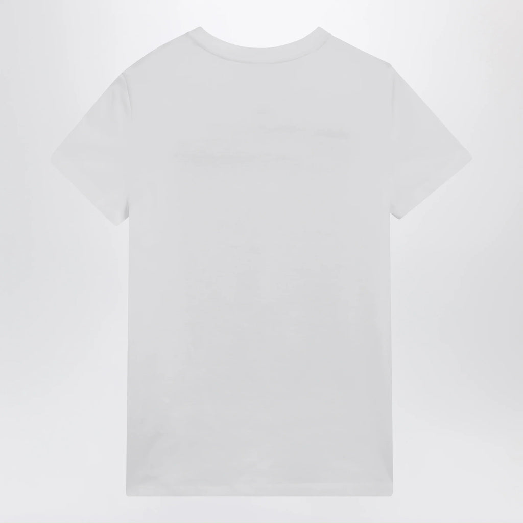 Max Mara Optical white cotton jersey T-shirt with front print