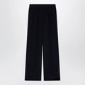 Max Mara Navy blue silk relaxed trousers