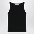 Max Mara Sleeveless viscose crêpe knit top in black