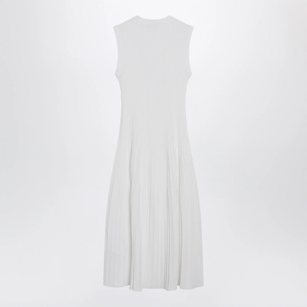 Max Mara Midi dress in white crêpe viscose