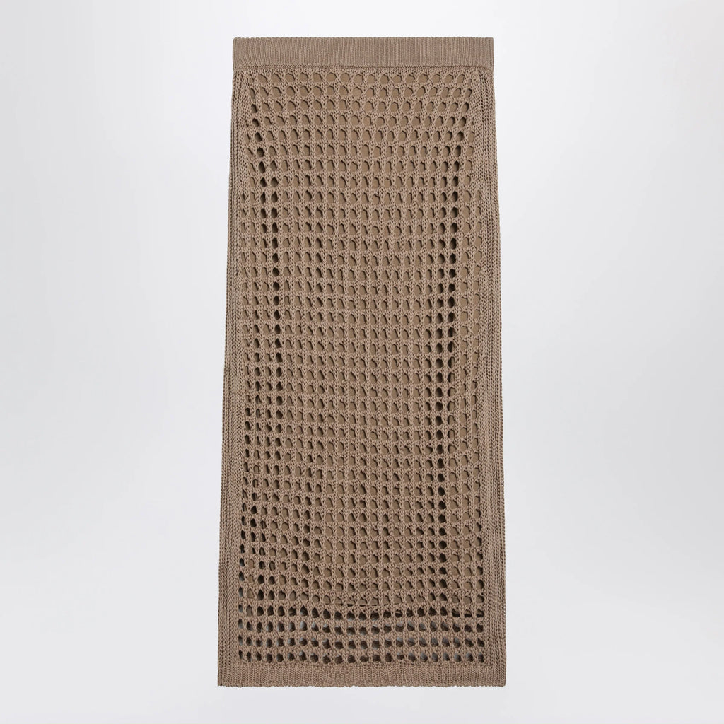 Max Mara Mesh cotton maxi skirt in Desert