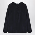 Max Mara Midnight blue silk-blend blouse
