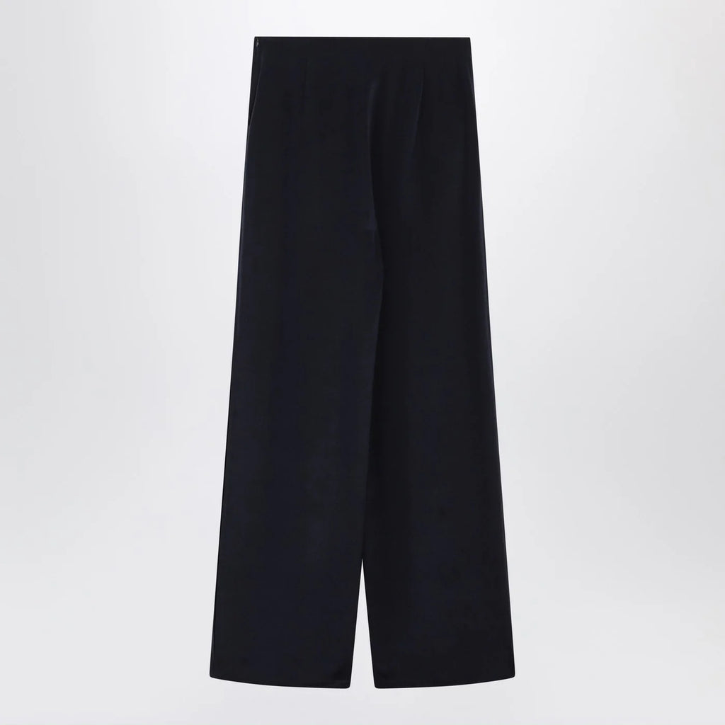 Max Mara Navy silk-blend trousers