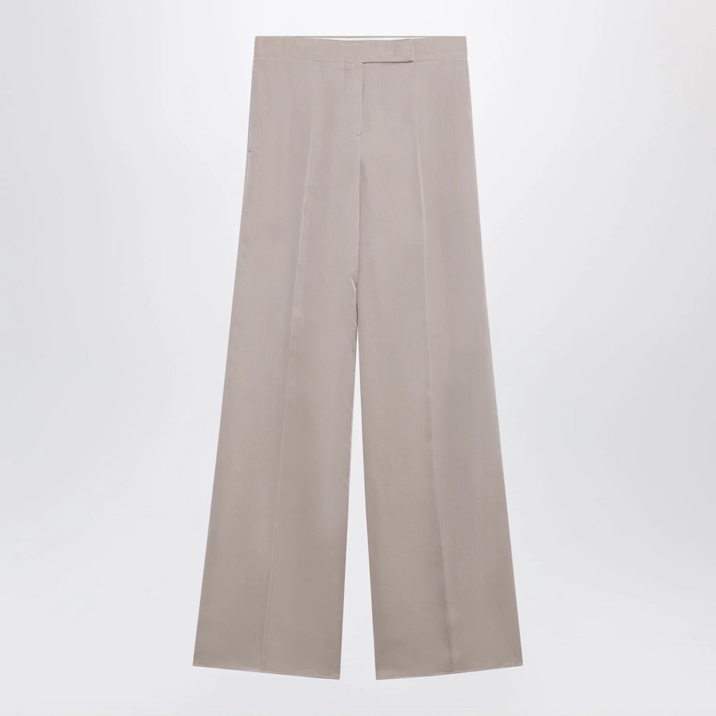 Max Mara Long silk trousers in pink