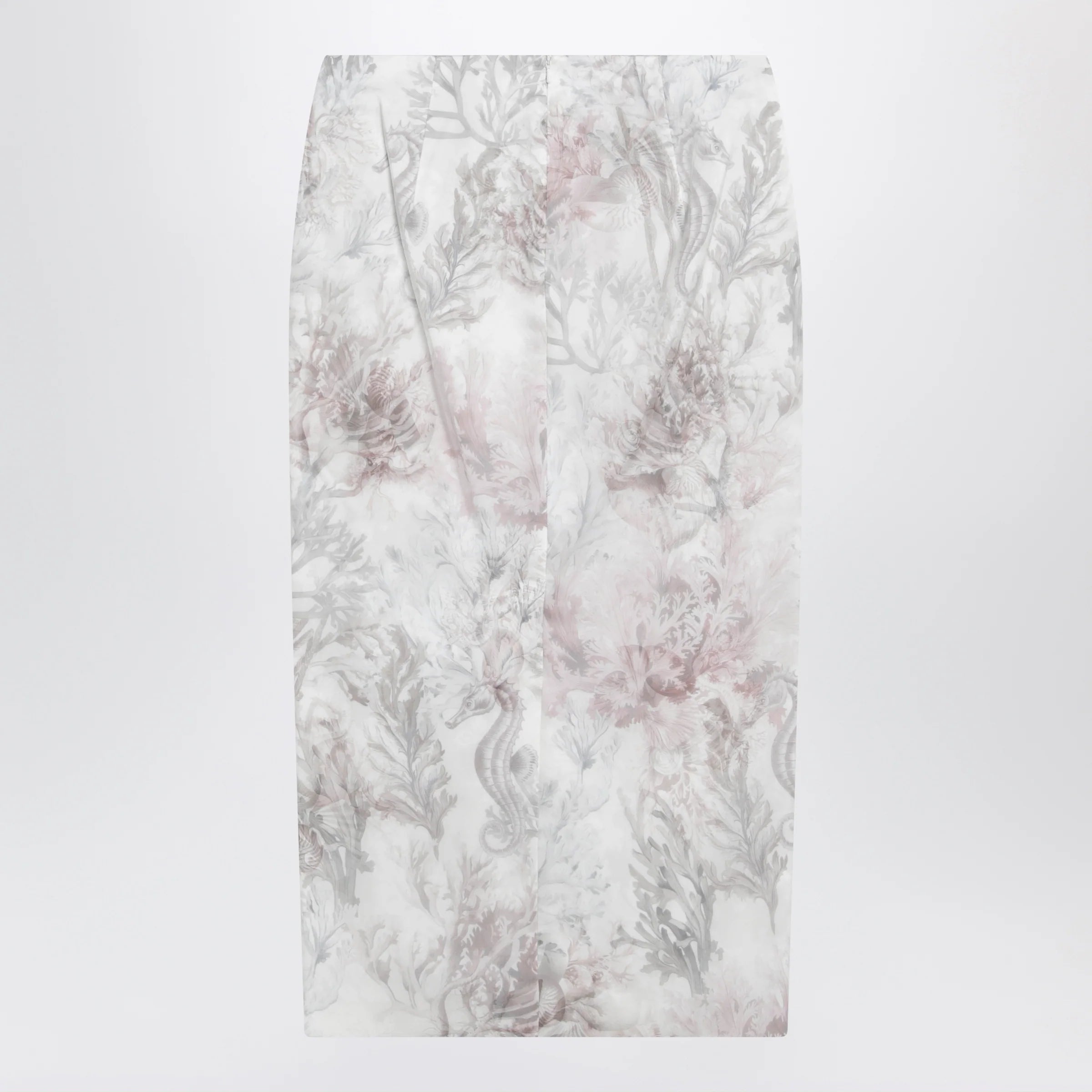 Max Mara Pencil skirt in printed gabardine and organza