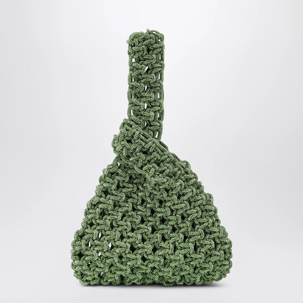 Hibourama Niky apple green jewel bag with crystals