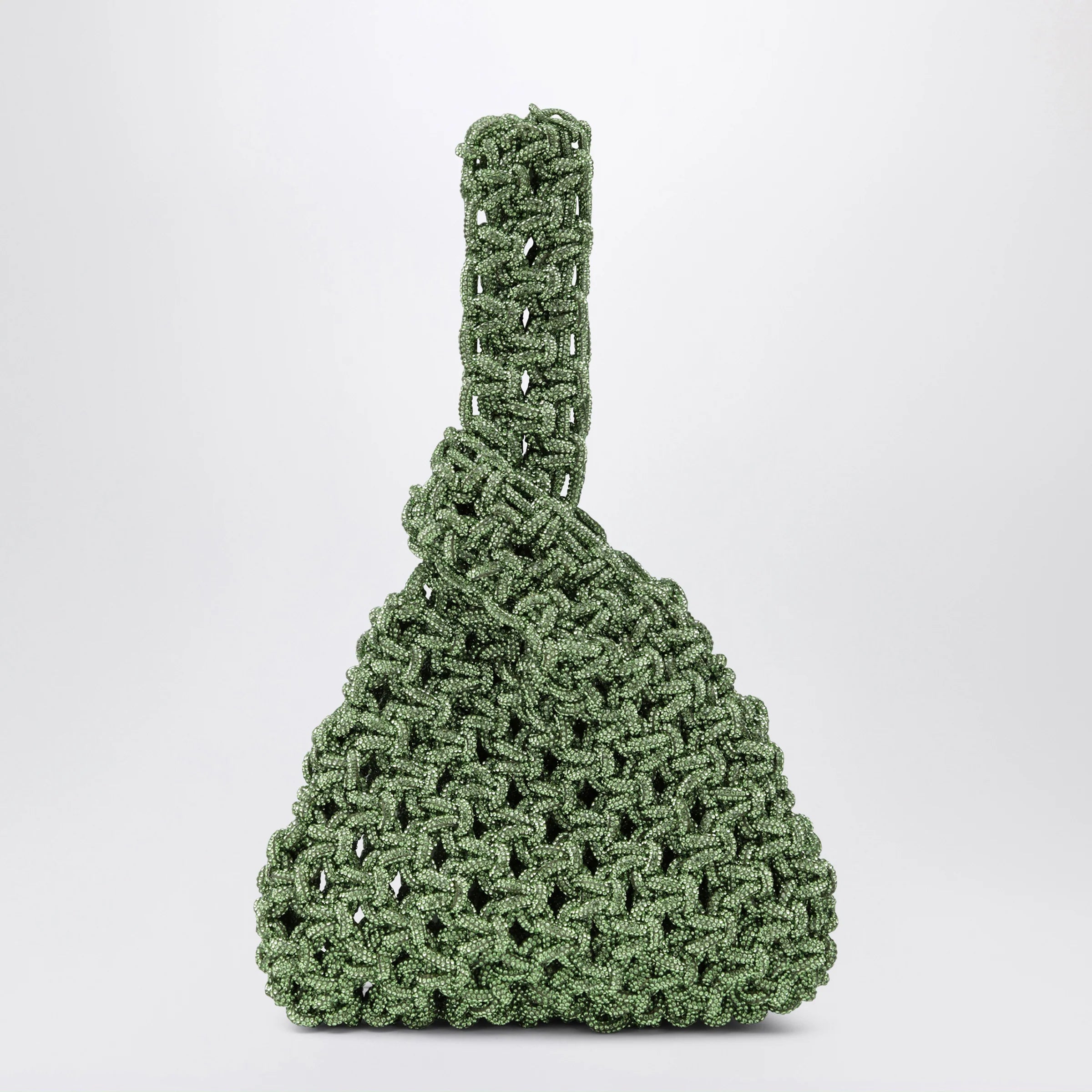 Hibourama Niky apple green jewel bag with crystals