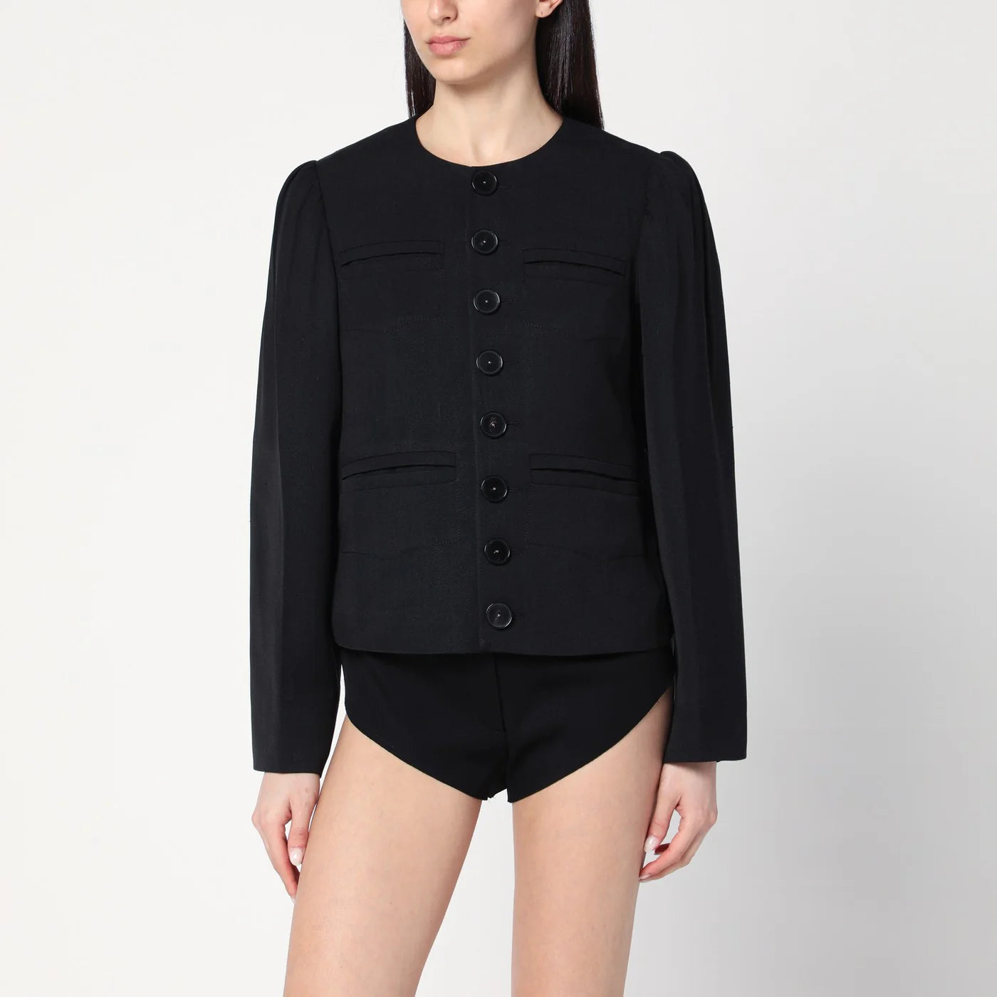 NAMACHEKO Regiment black jacket in silk blend
